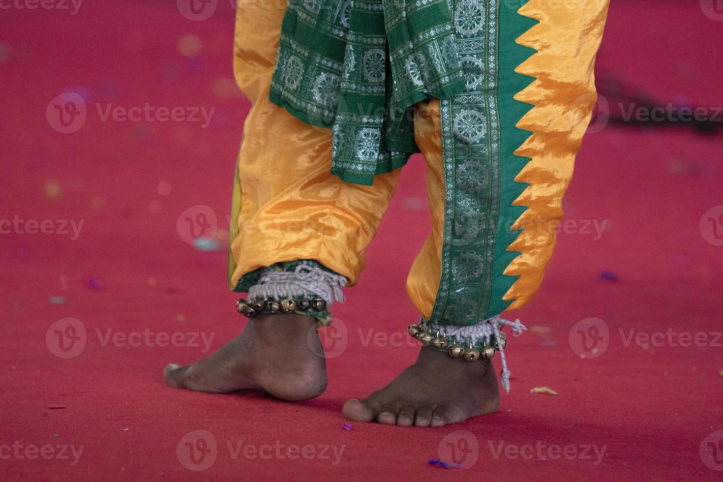 India traditional dance foot detail photo