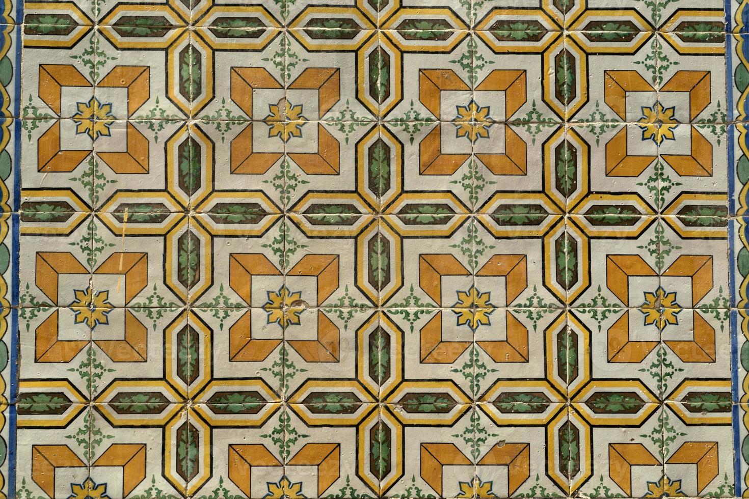 Lisbon buildings ceramic tiles photo