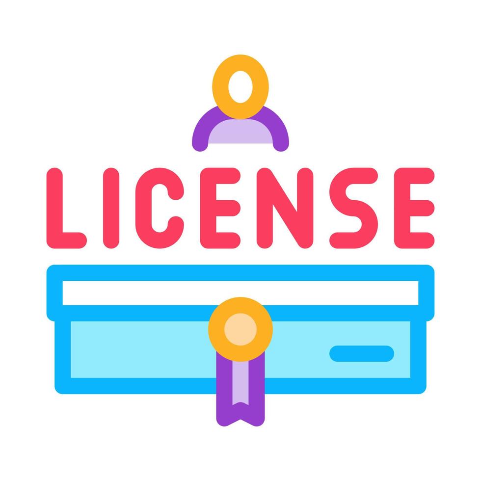 diploma license color icon vector illustration sign