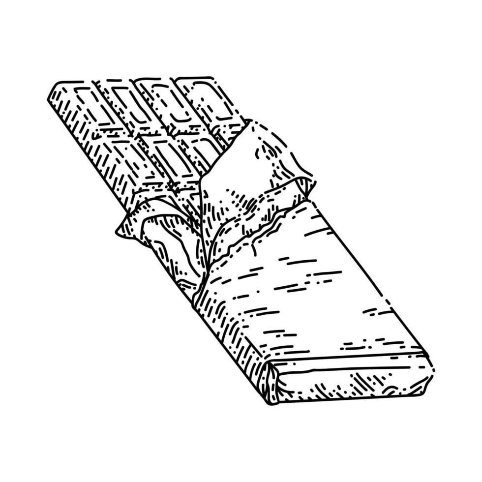 chocolate bar sketch hand drawn vector