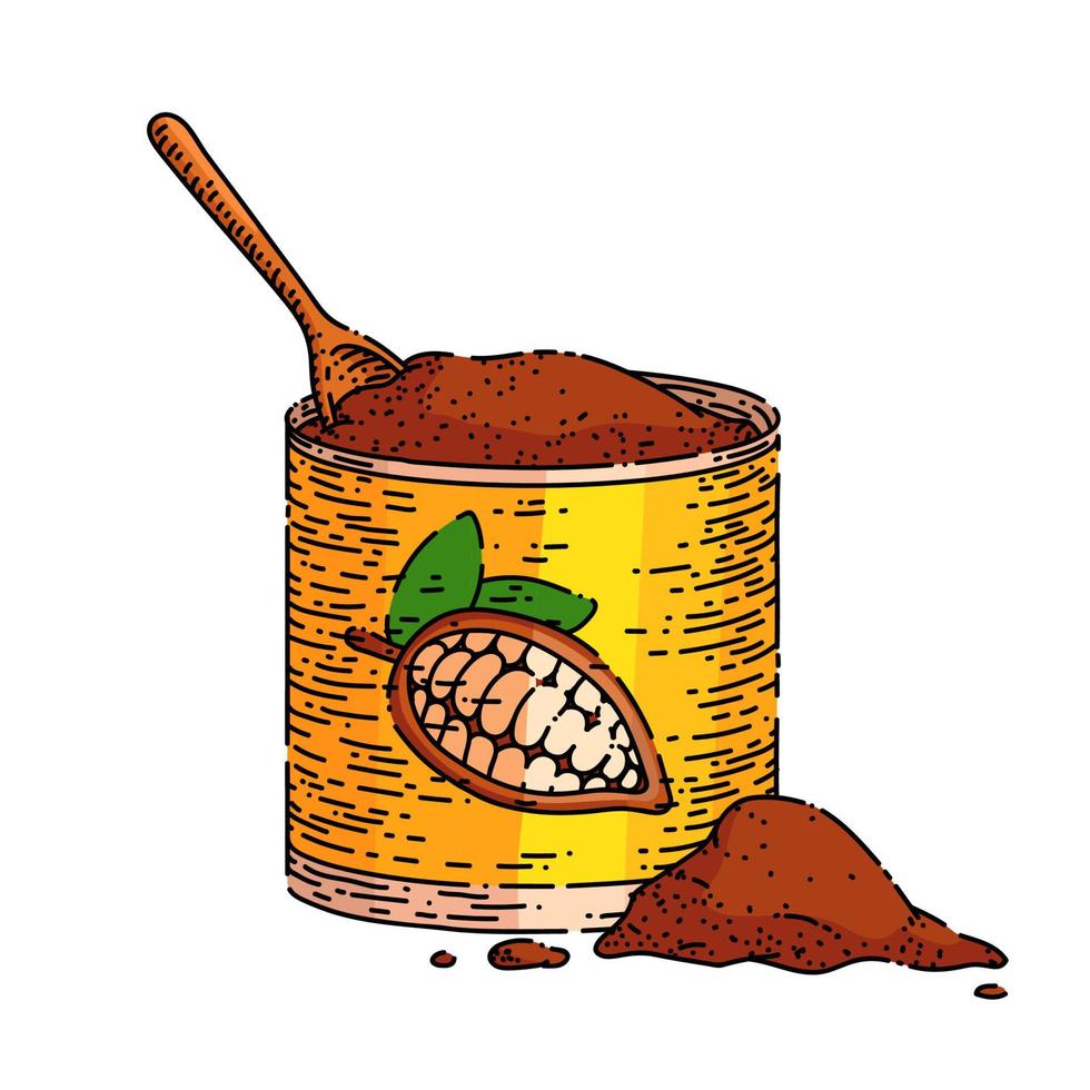 chocolate powder sketch hand drawn vector