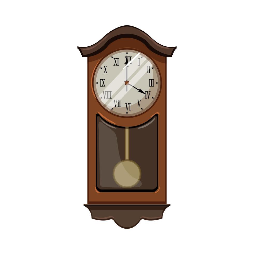 reloj retro vintage dibujos animados vector ilustración