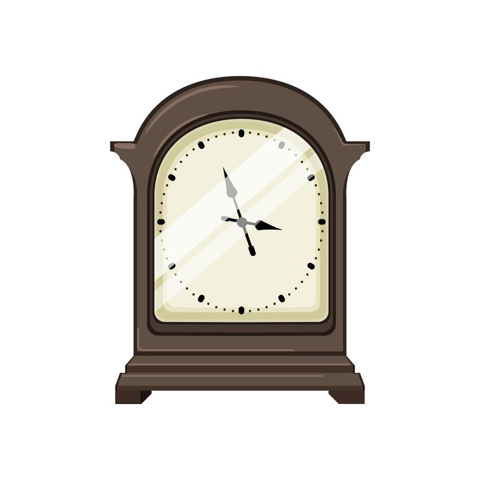 antique clock vintage cartoon vector illustration