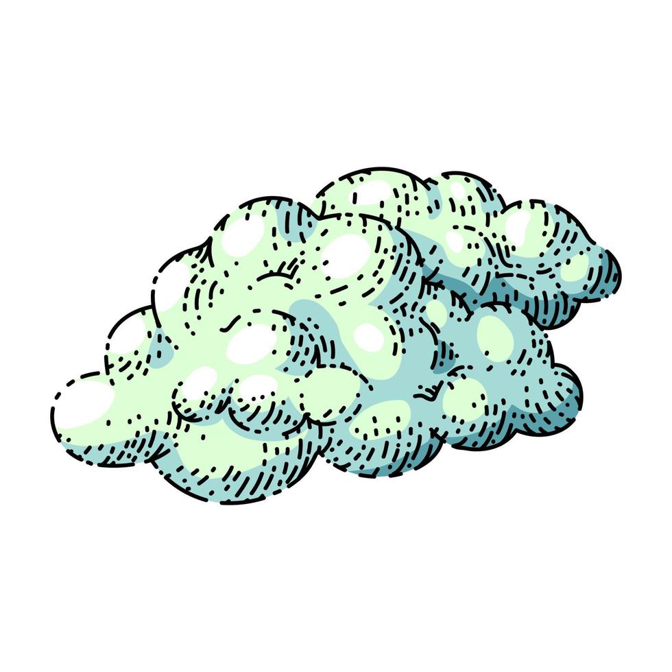vector dibujado a mano de bosquejo de nube esponjosa