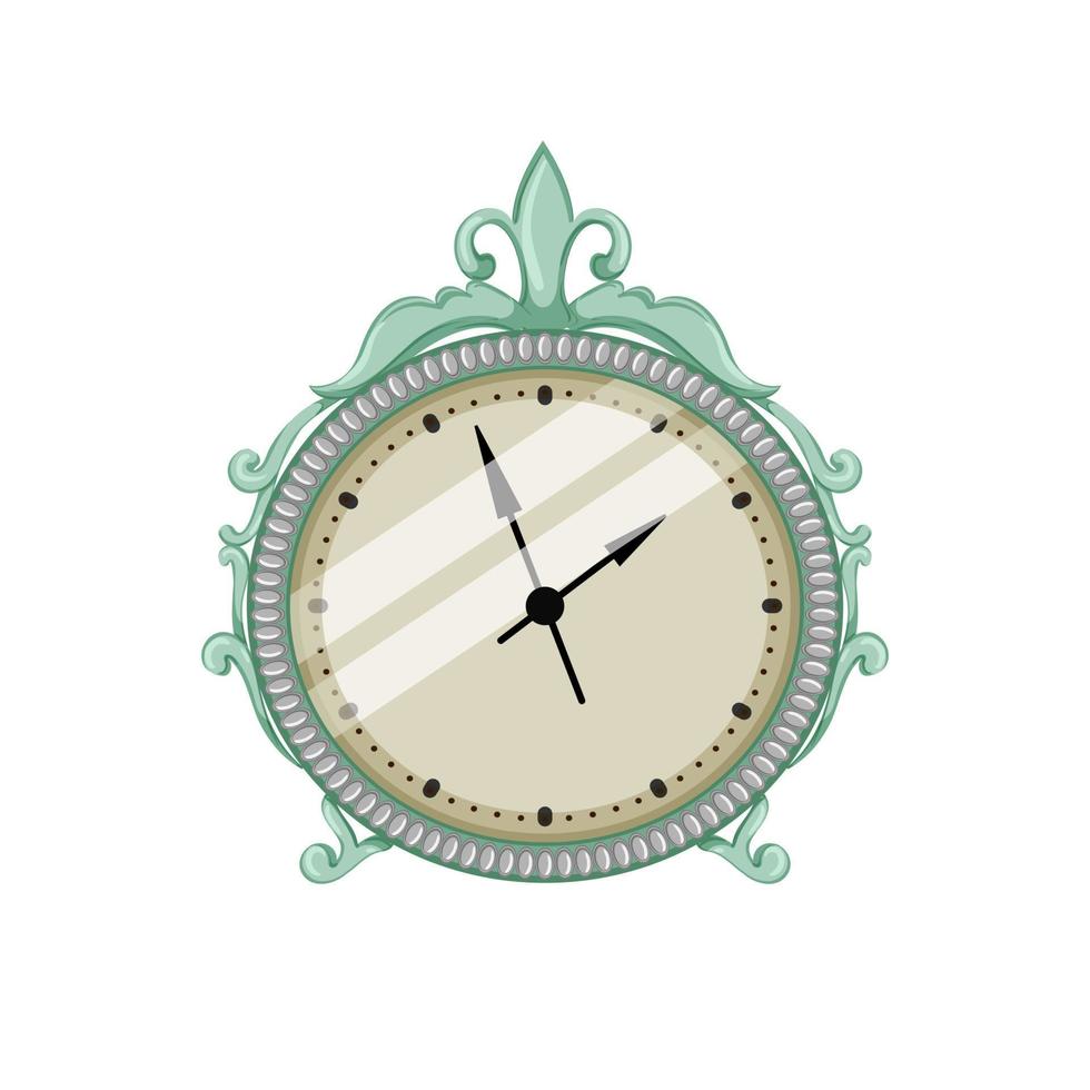 watch clock vintage cartoon vector illustration