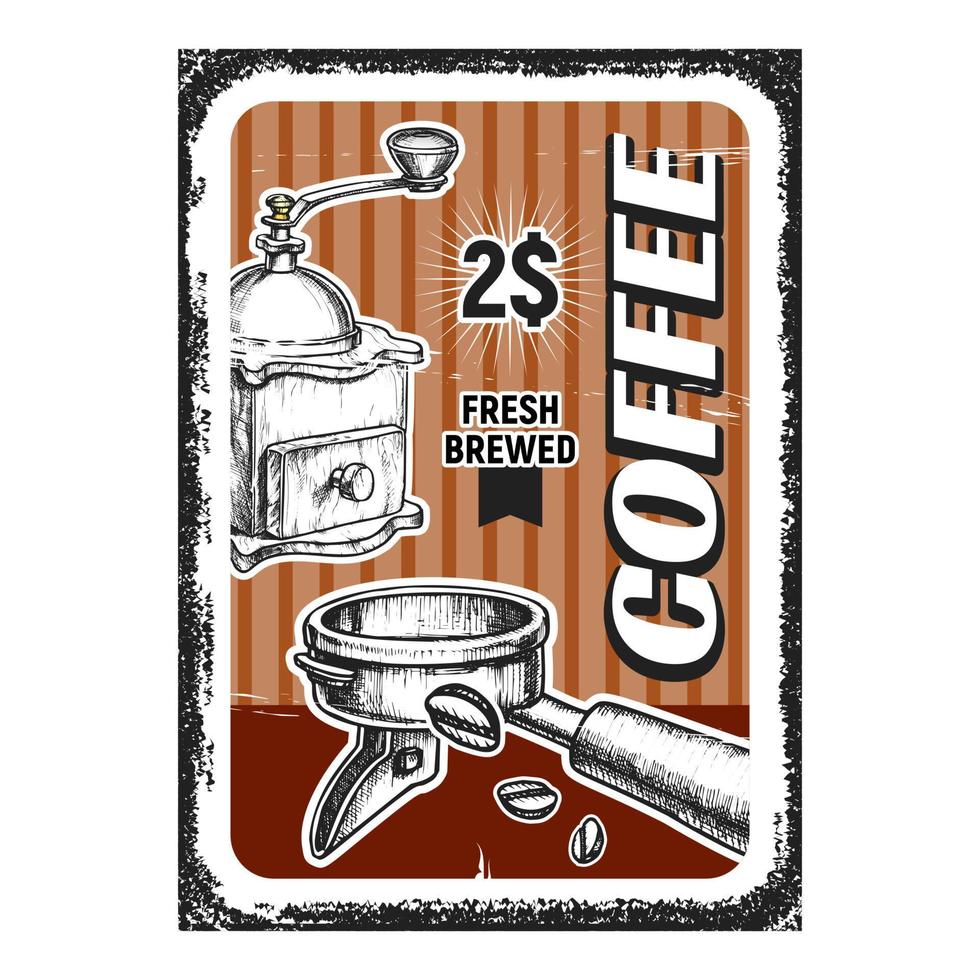 bebida de café preparar herramienta publicidad banner vector