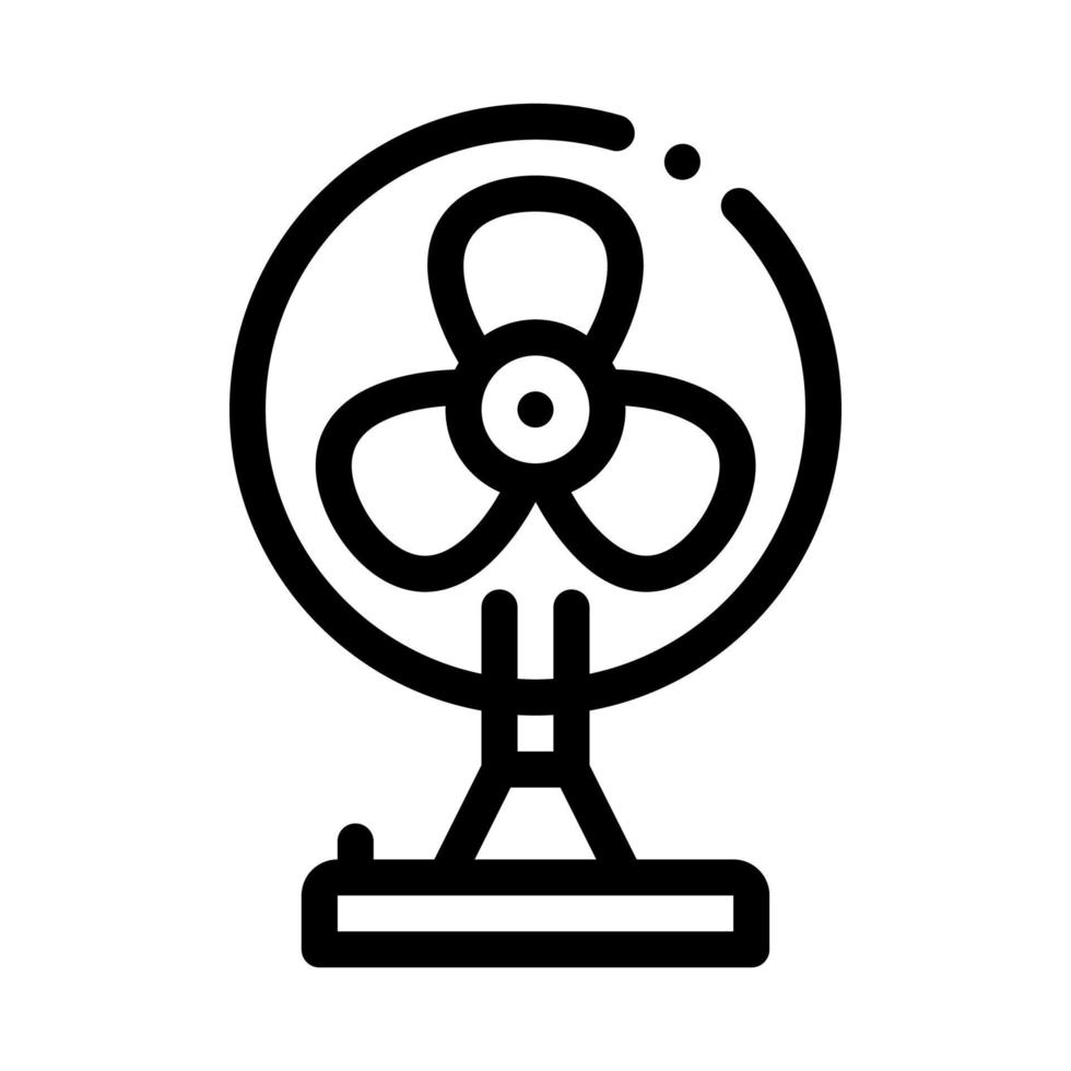 Portable Air Fan Cooling Equipment Vector Icon