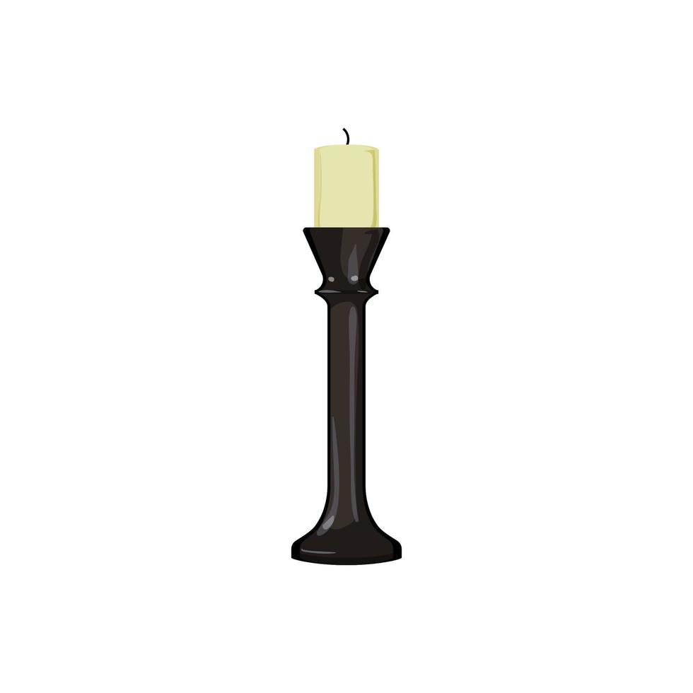 lamp candlestick vintage cartoon vector illustration