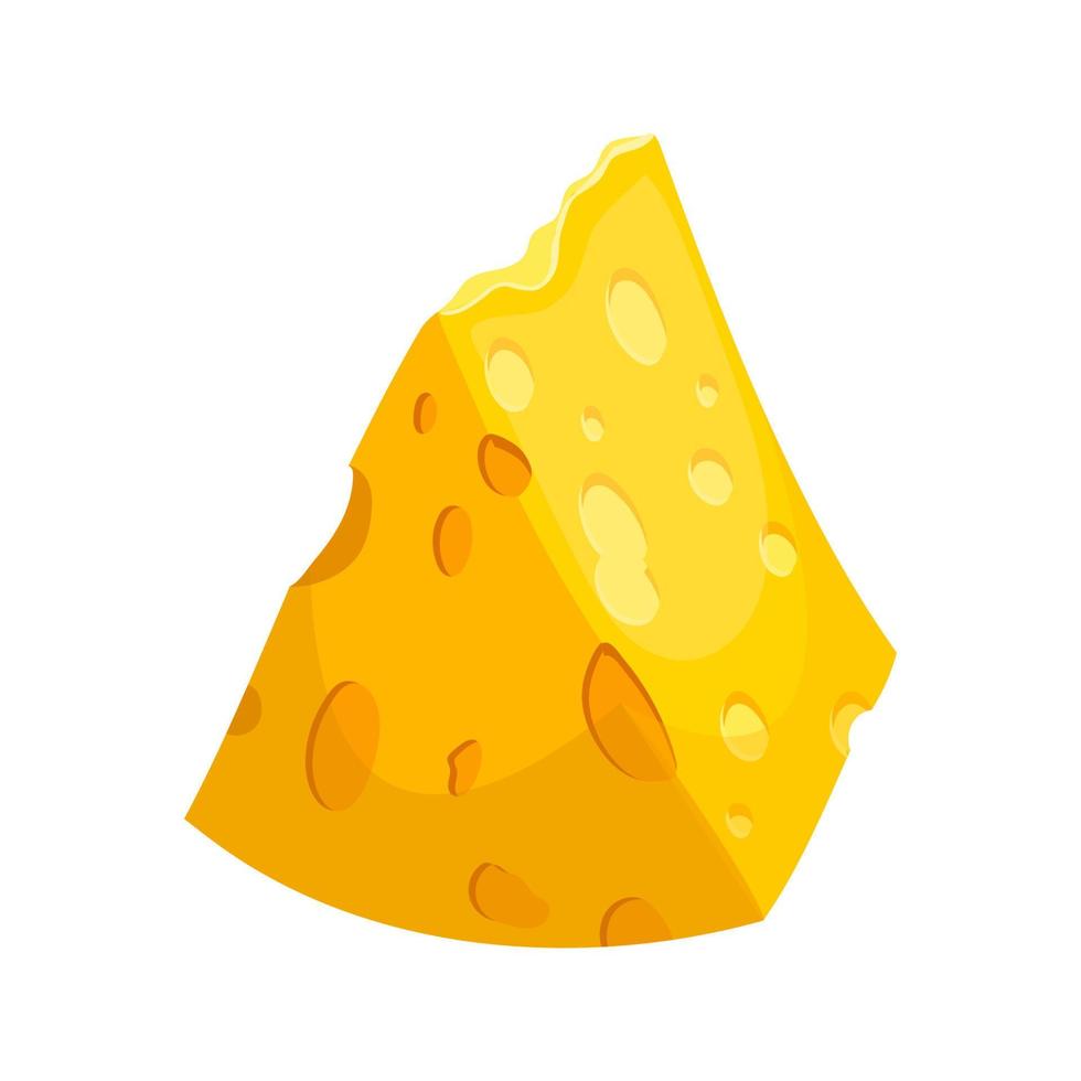 Ilustración de vector de dibujos animados de queso suizo