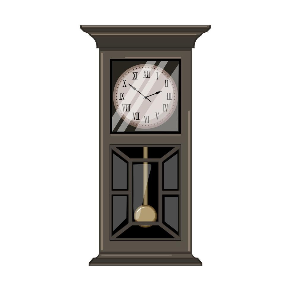 reloj de tiempo vintage ilustración vectorial de dibujos animados vector