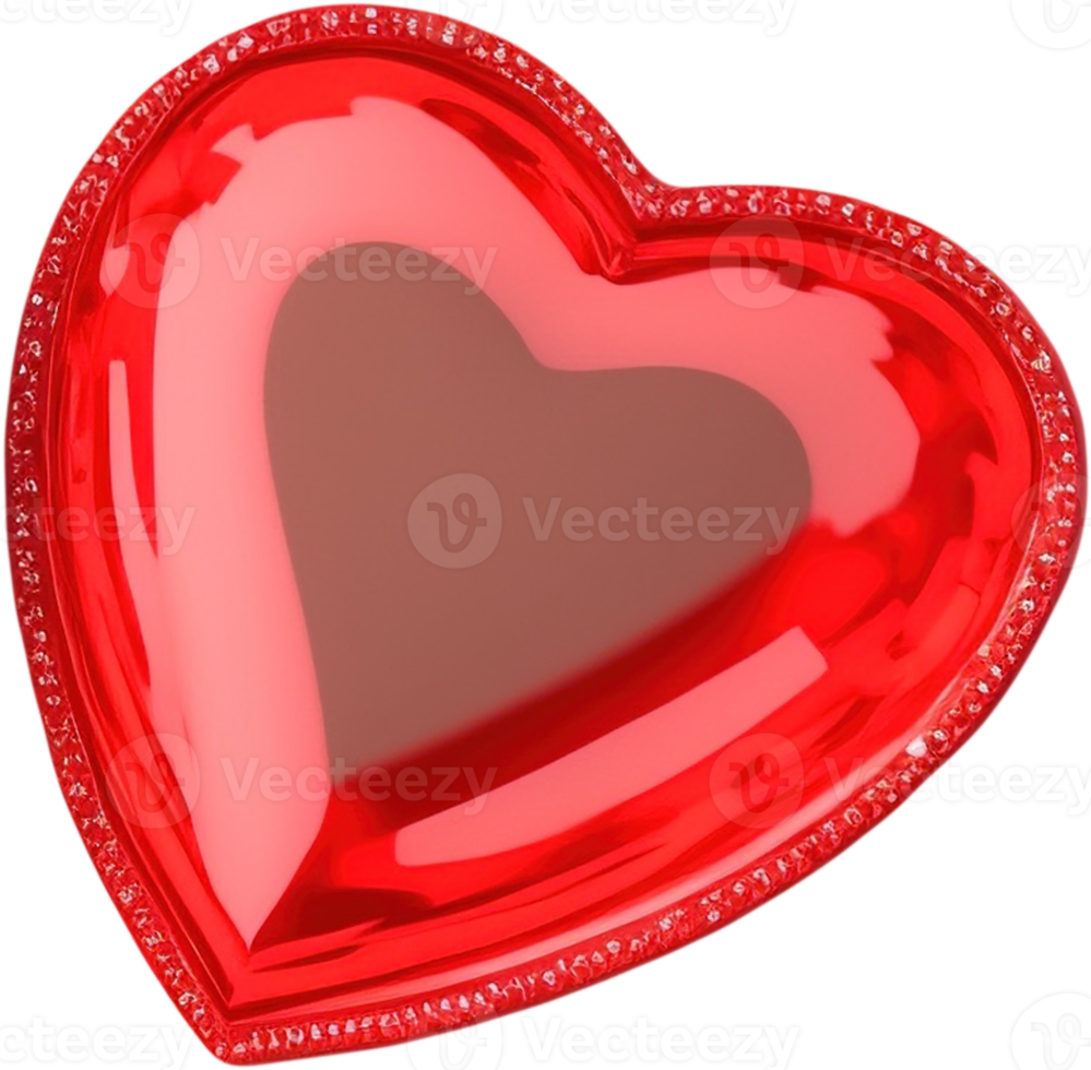 Radiant 3D image of a heart denoting love and romance png
