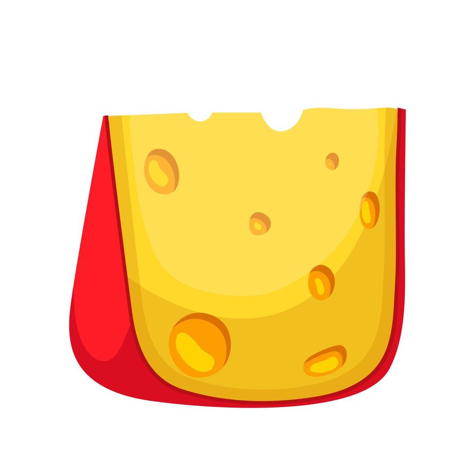 ilustración de vector de dibujos animados de queso gouda