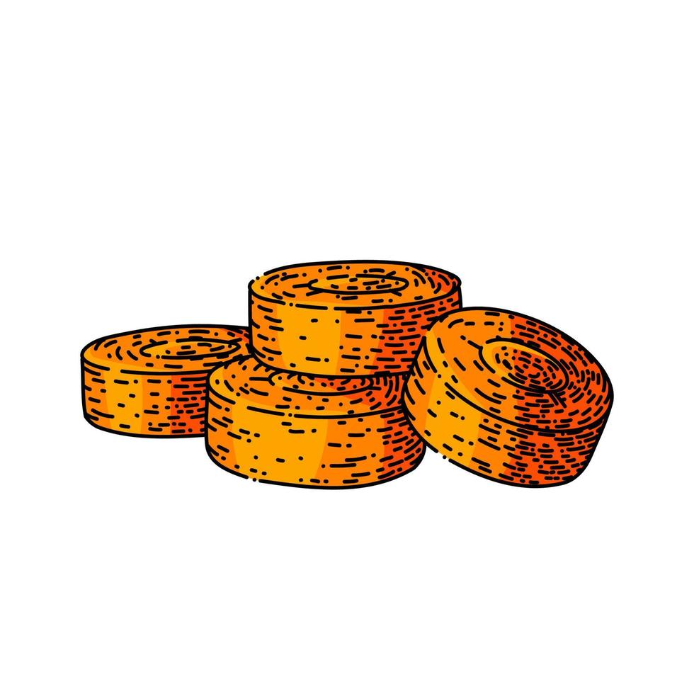 carrot slice sketch hand drawn vector