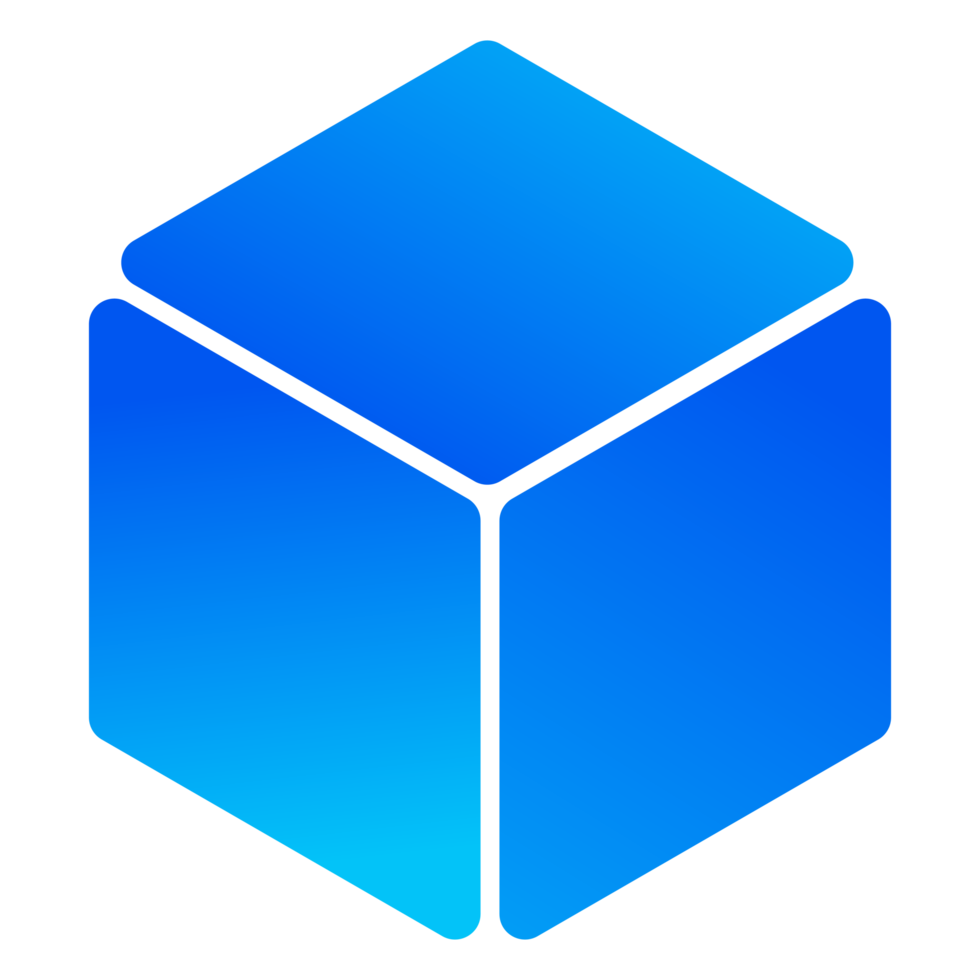 gradiente de cubo azul png