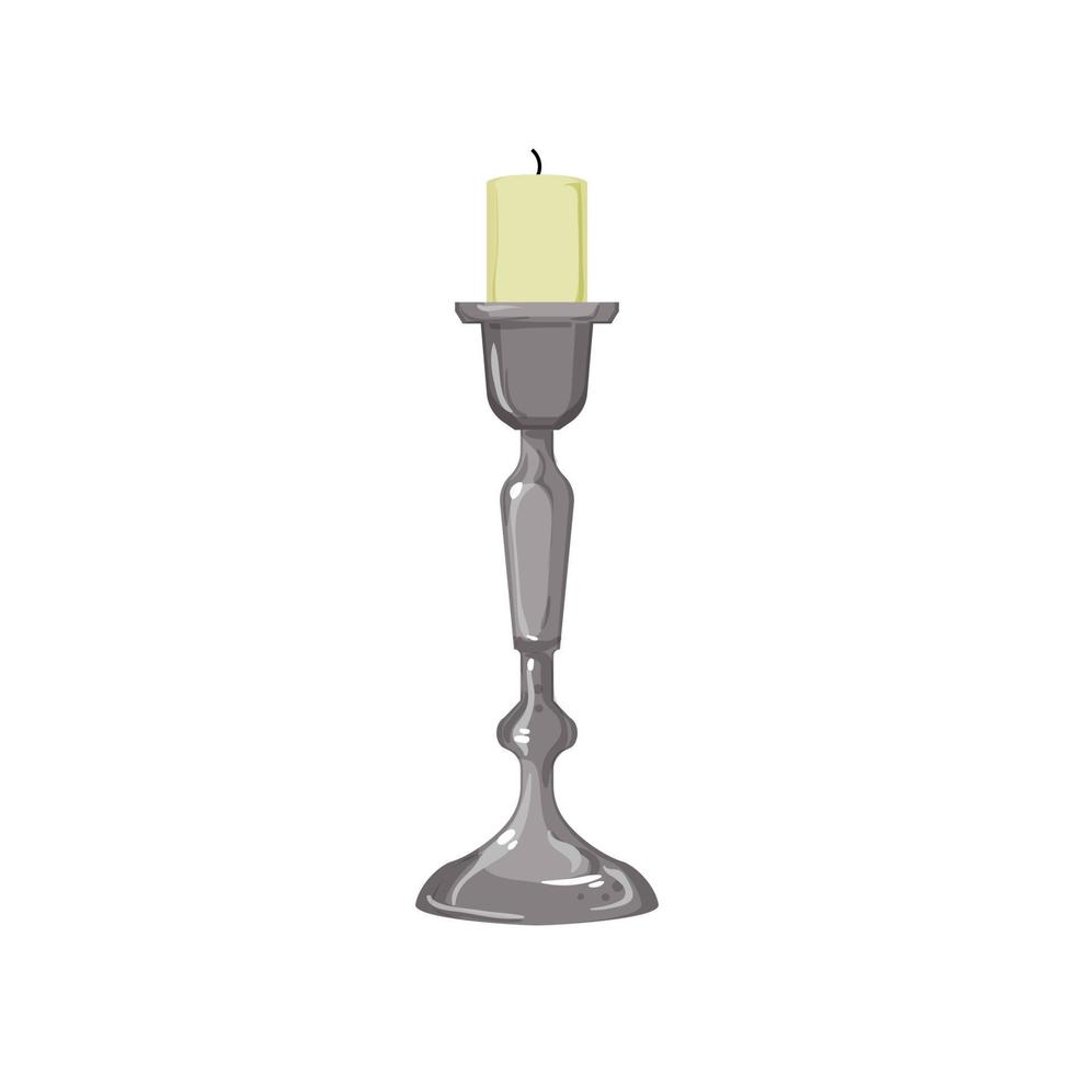 holder candlestick vintage cartoon vector illustration