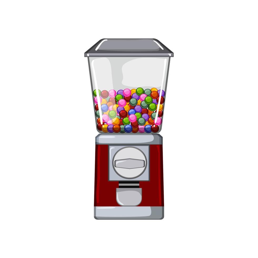 glass bubblegum machine cartoon vector illustration