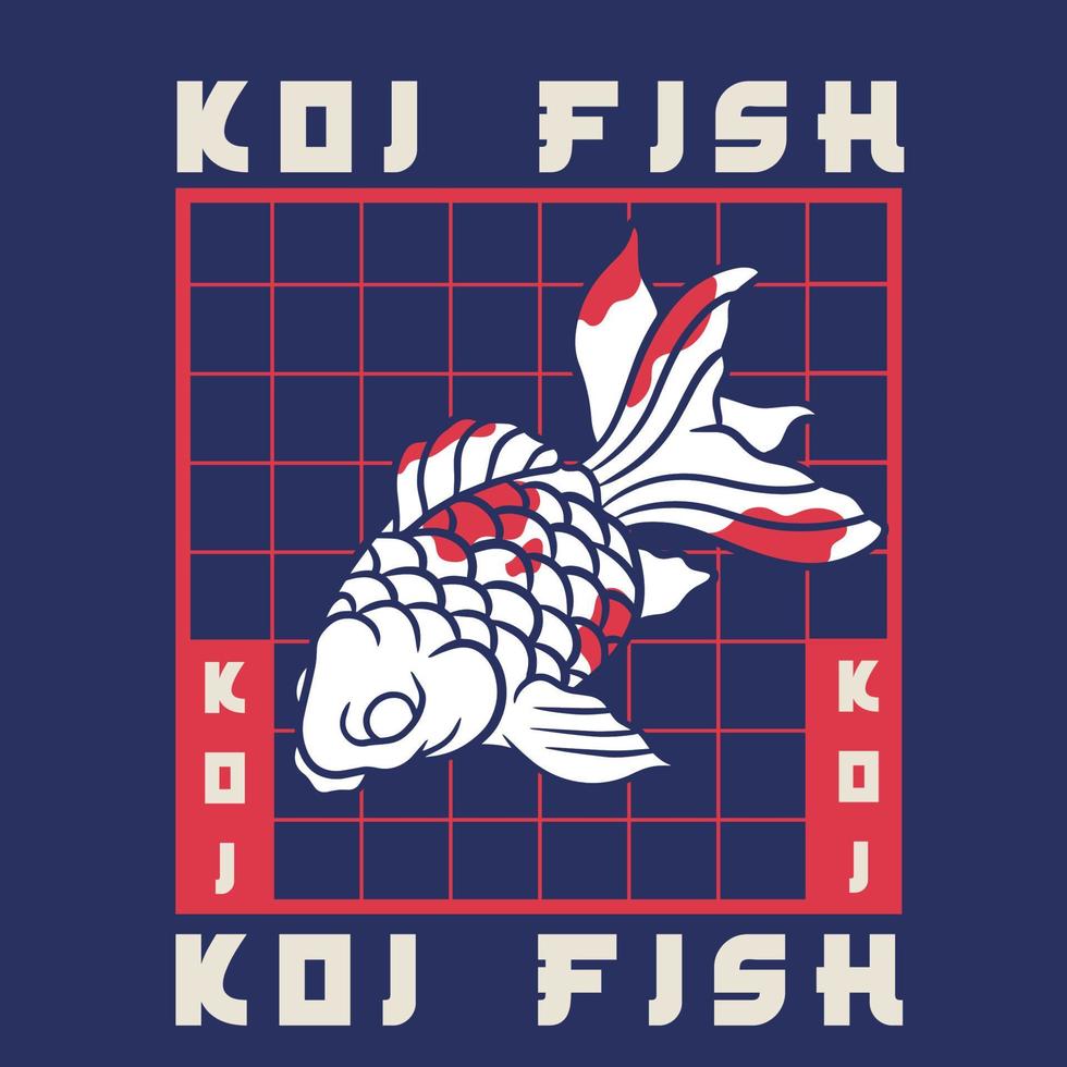 Fish koi logo and symbol vector image