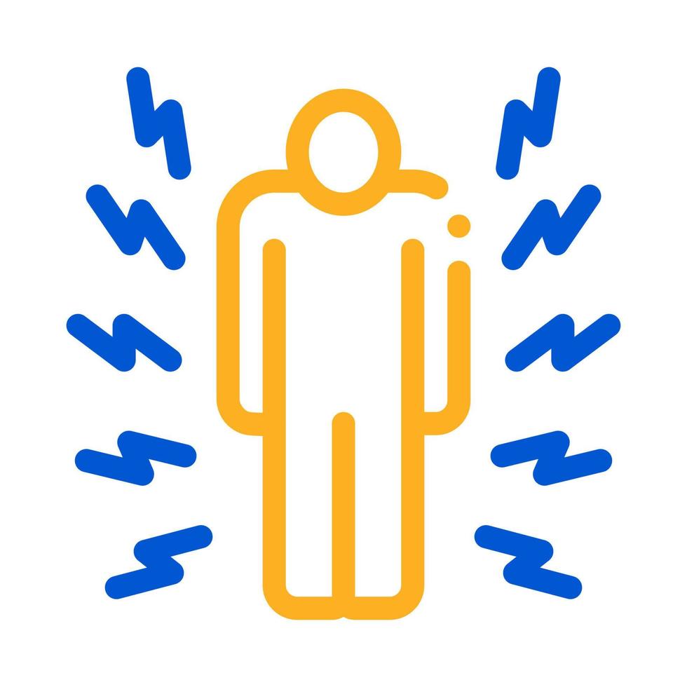 Whole Body Pain Icon Vector Outline Illustration