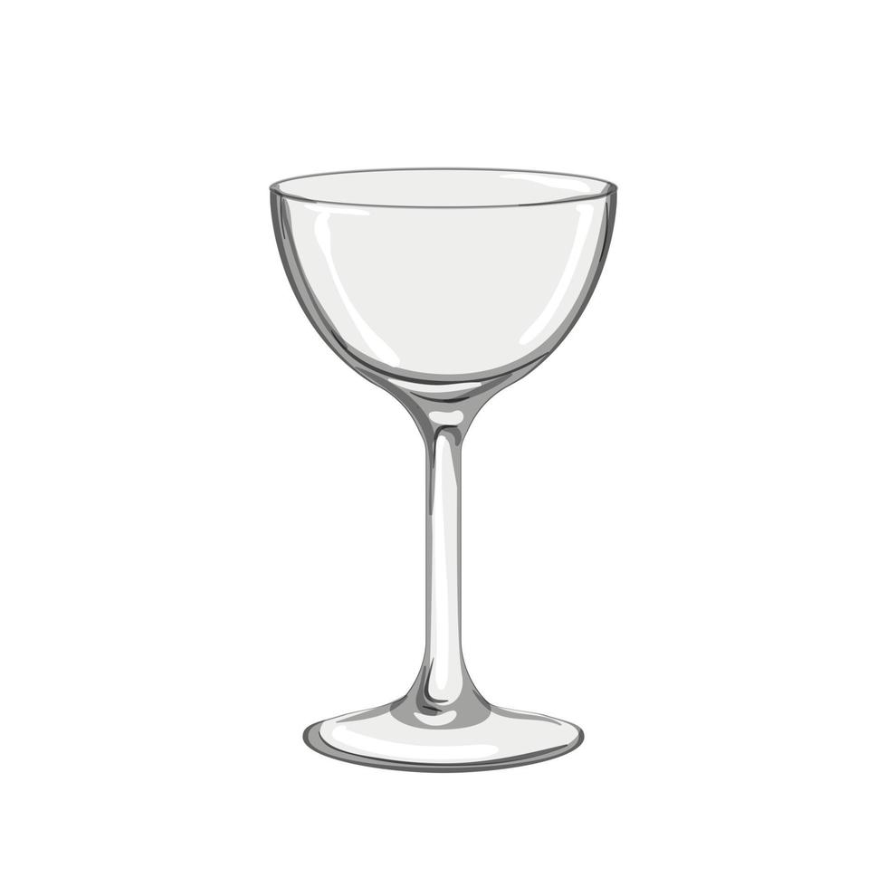 party cocktail glasses cartoon vector illustration