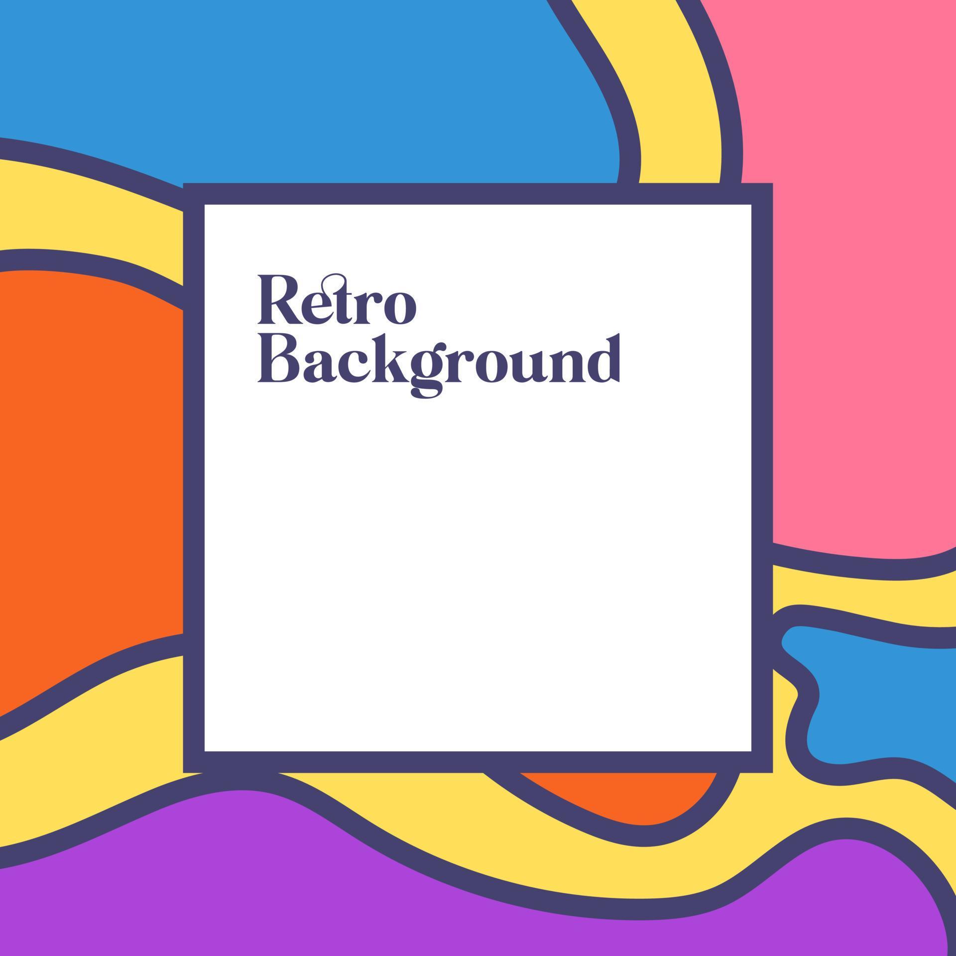 Abstract retro colorful background. Square banner template. 17420860