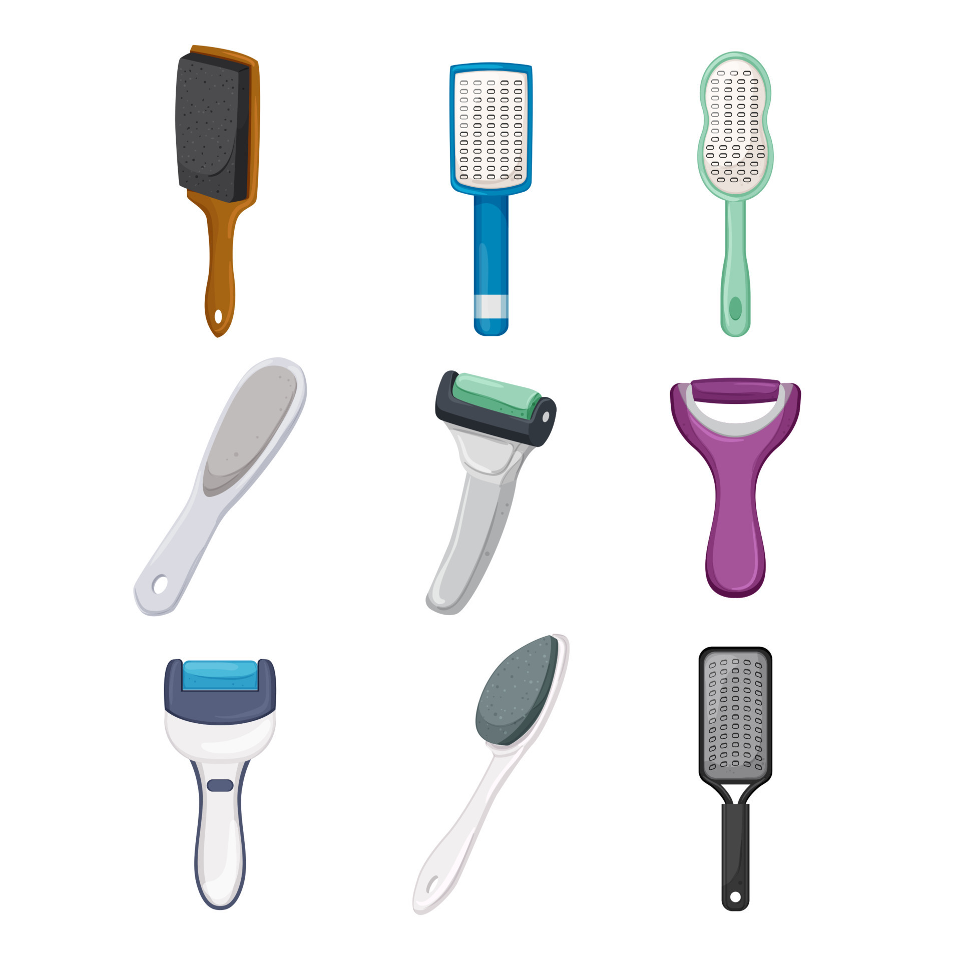 callus remover set cartoon vector illustration 17420901 Vector Art at