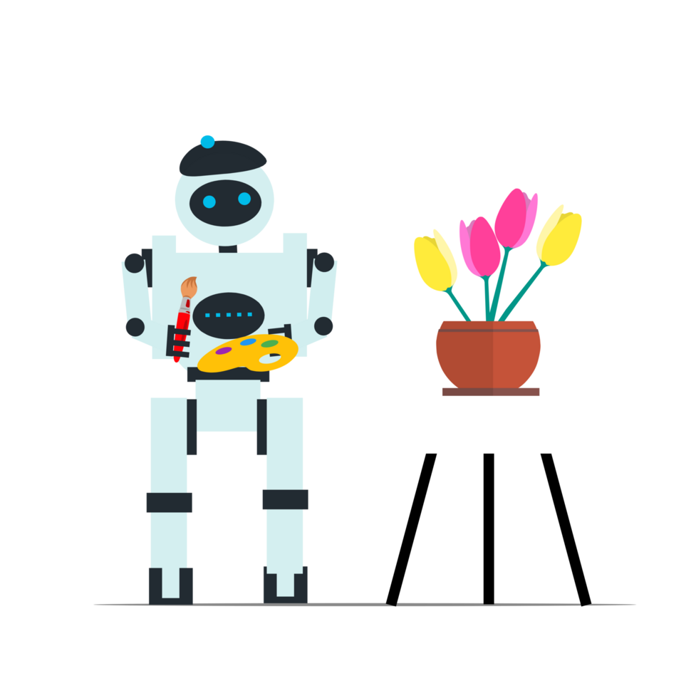 Robot and artificial intelligence art png