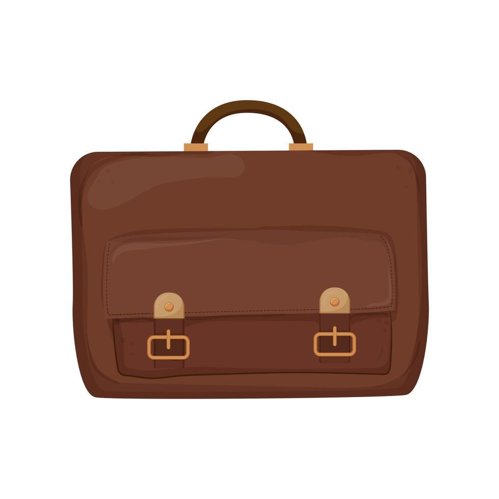 bag briefcase color icon vector illustration