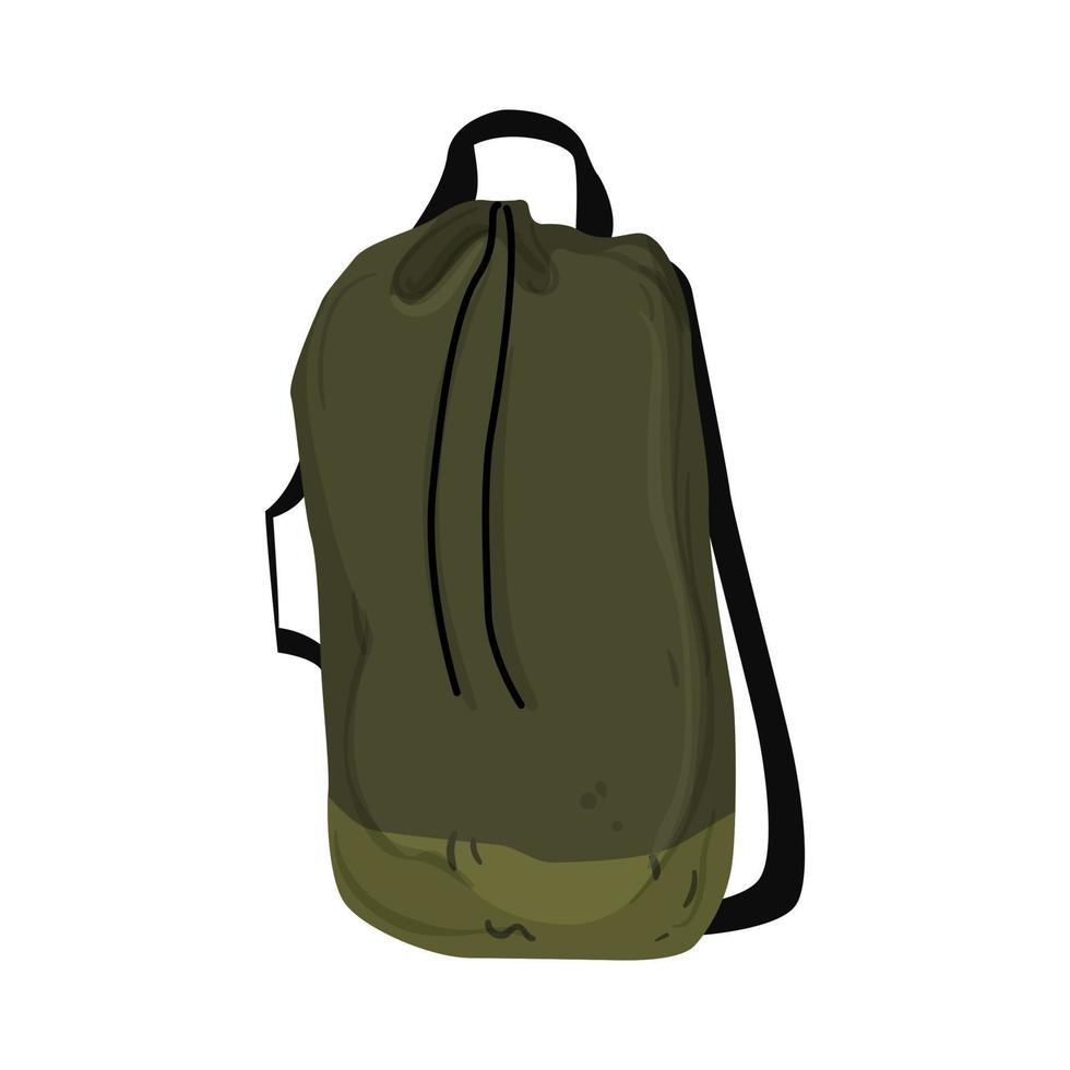 ilustración de vector de dibujos animados de campamento de bolsa de camping