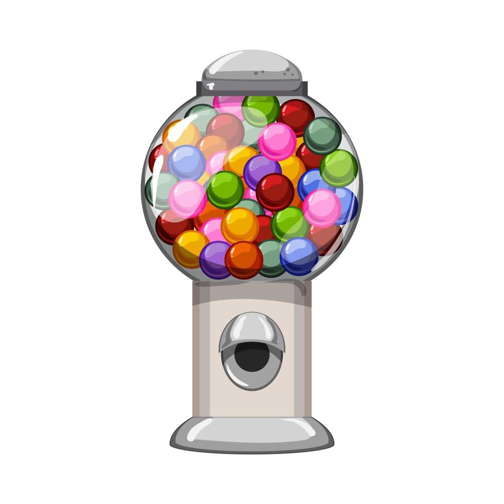 candy bubblegum machine cartoon vector illustration