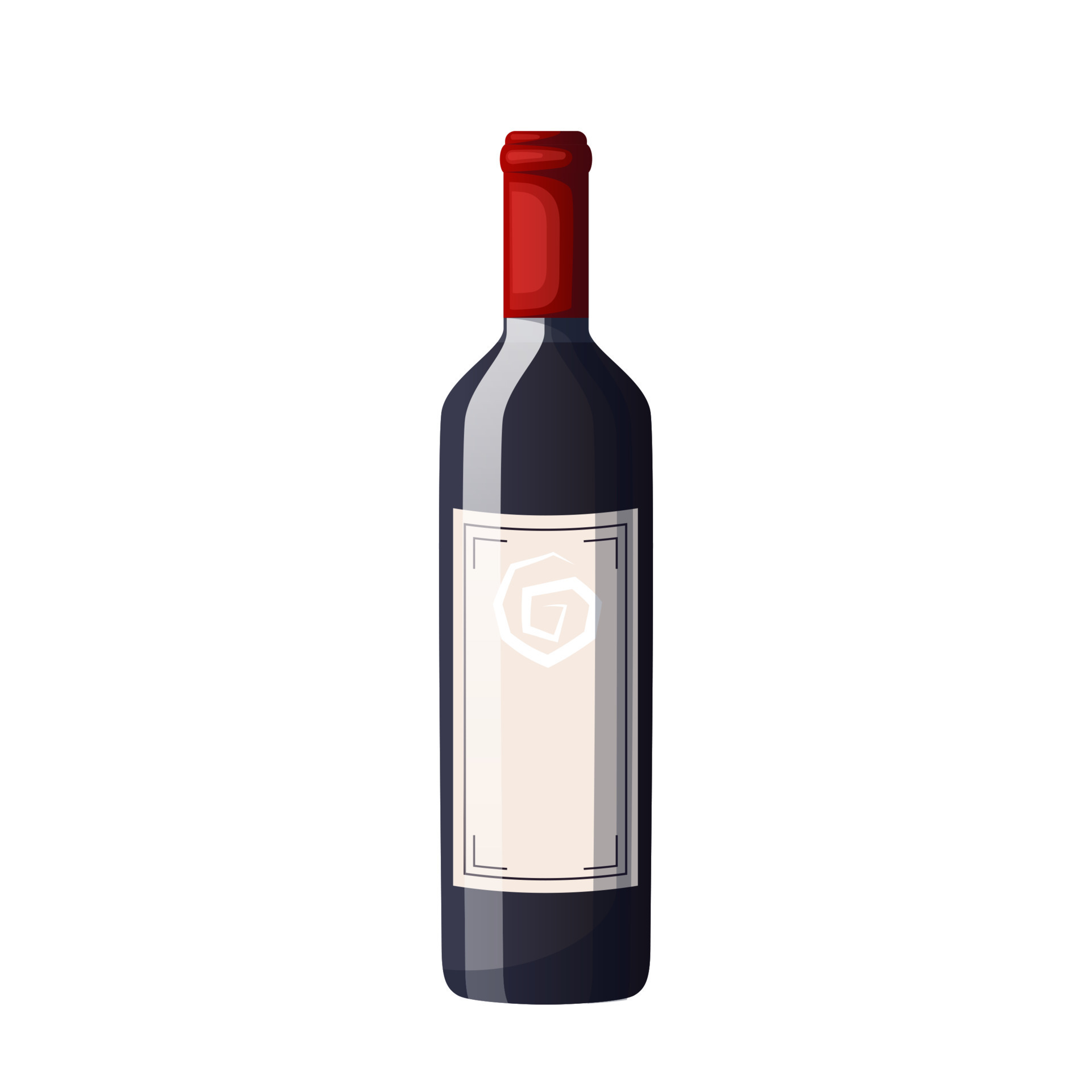 red wine bottle cartoon