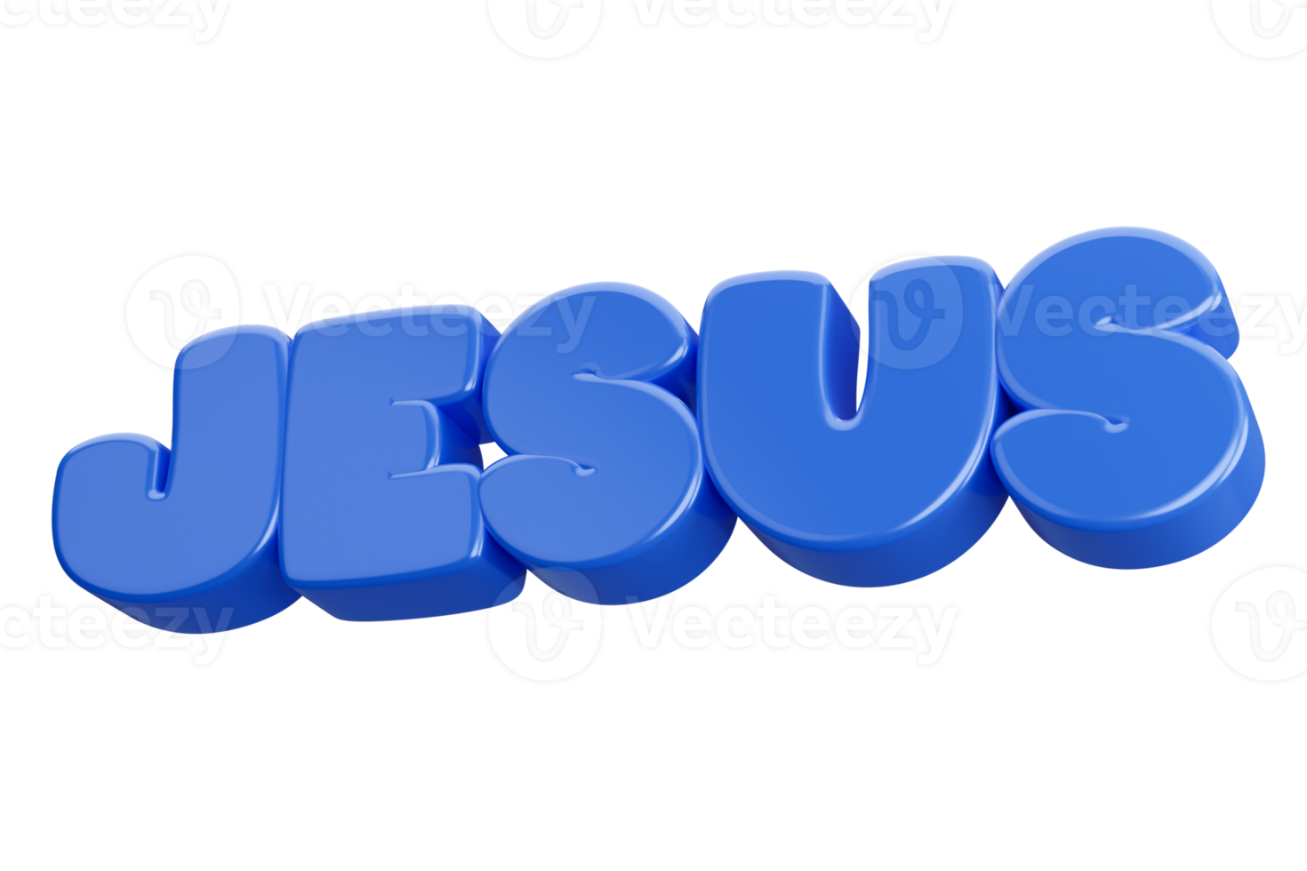 Jesus 3D-Worttext png