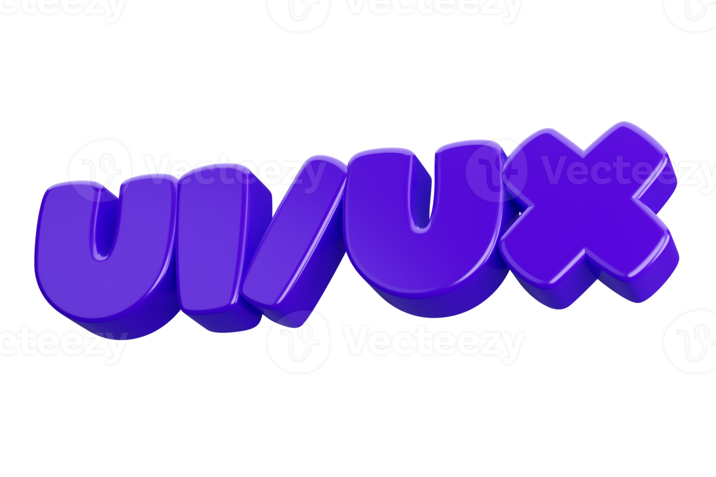 ui ux 3d Worttext png