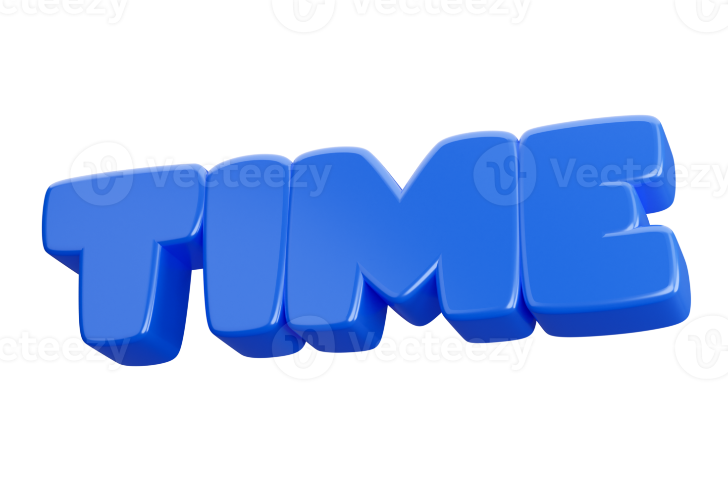 time 3d word text png