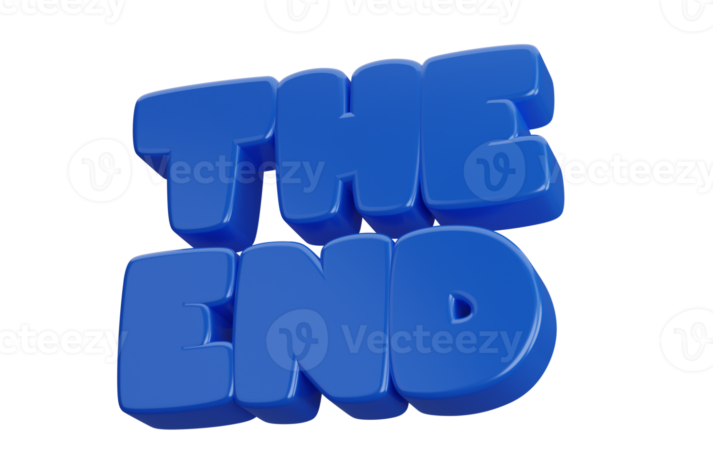 the end 3d word text png