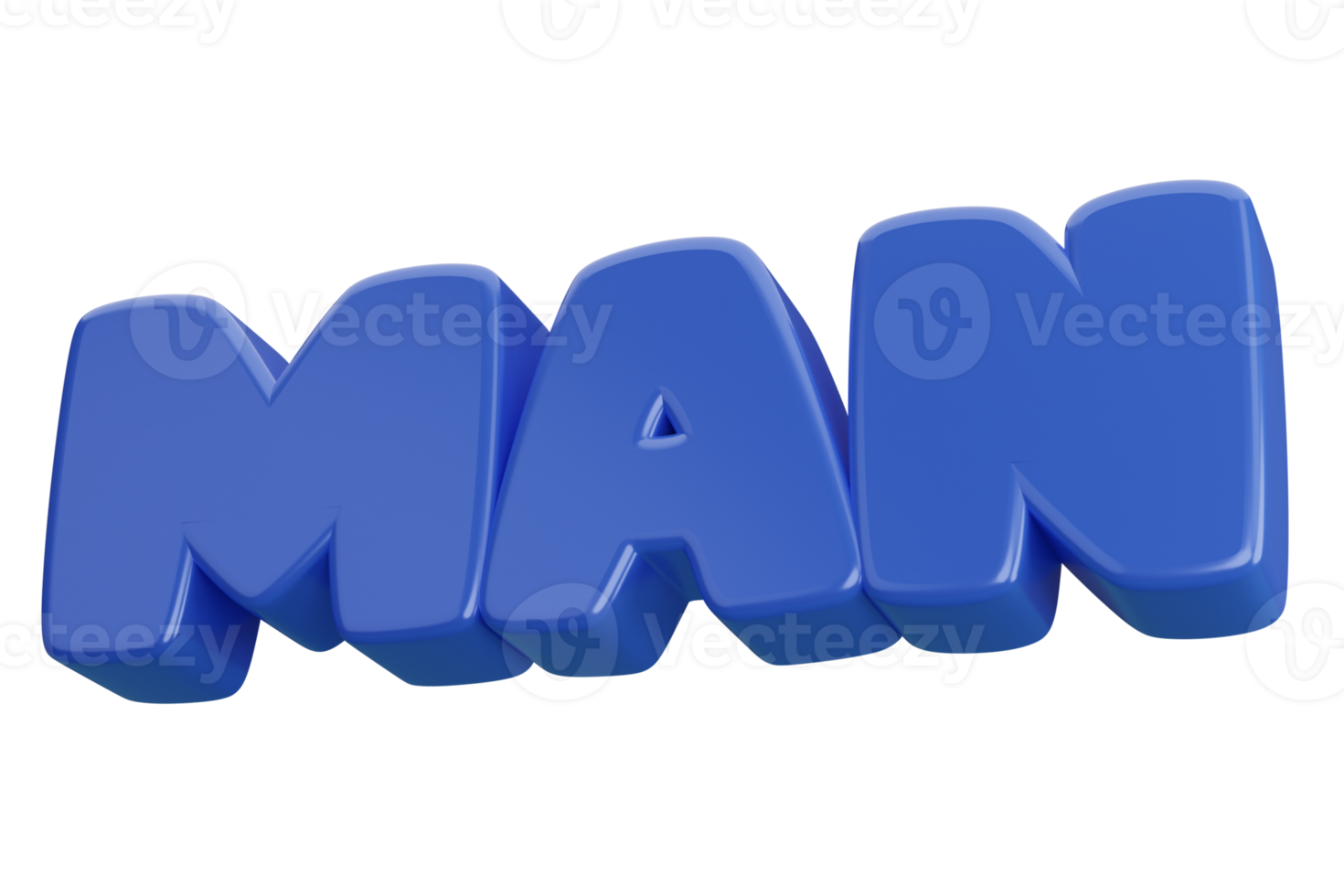 Mann 3D-Worttext png