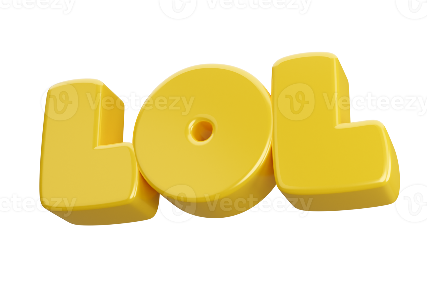 lol 3d word text png