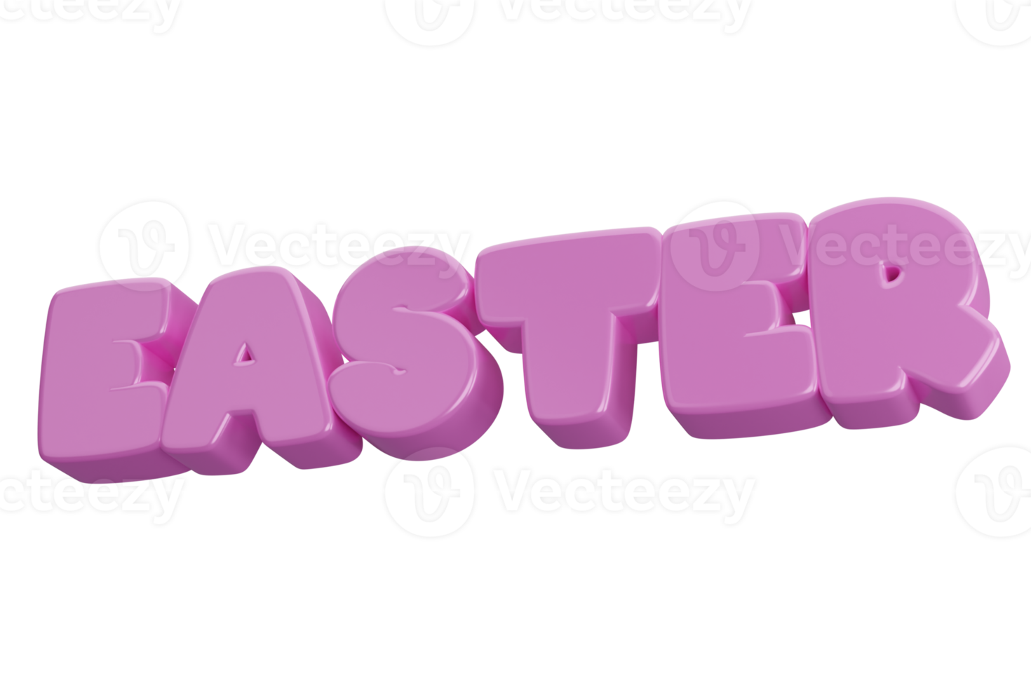 easter 3d word text png