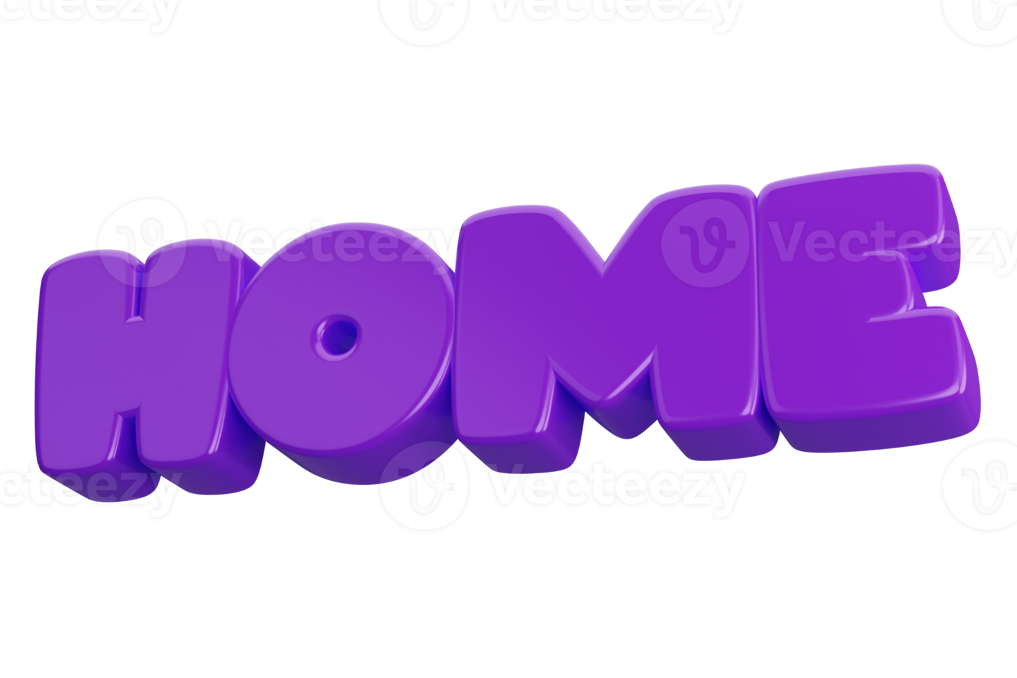 home 3d word text png