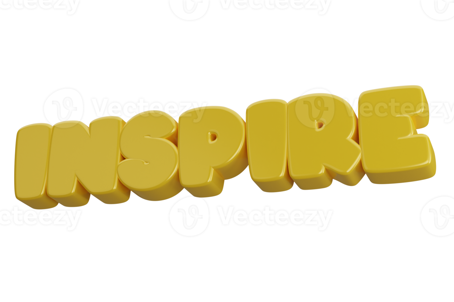 inspire 3d word text png