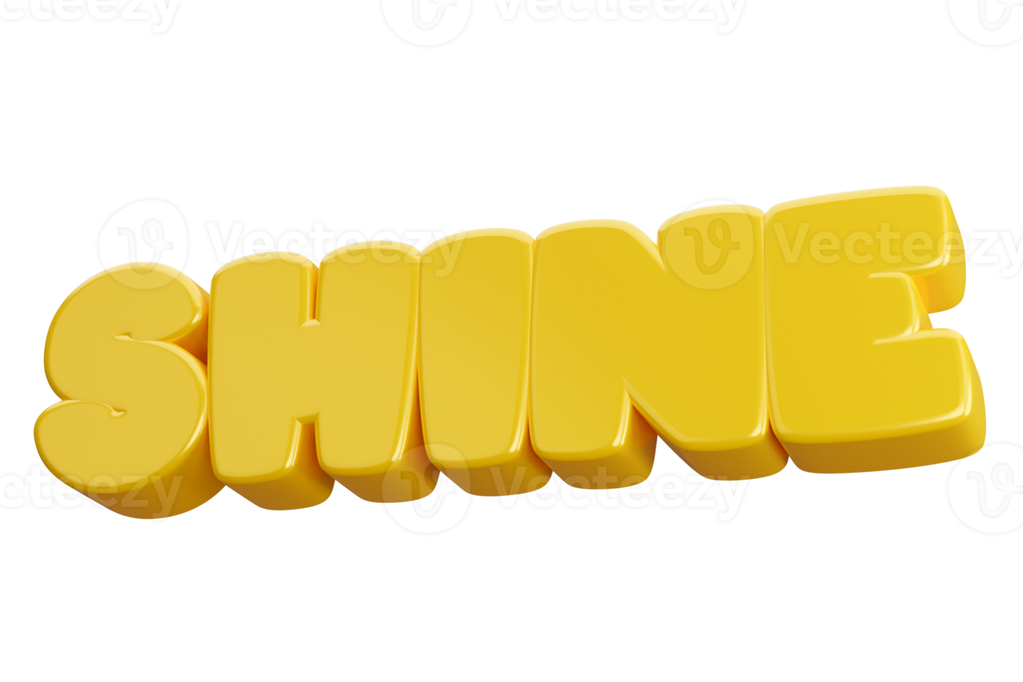 shine 3d word text png
