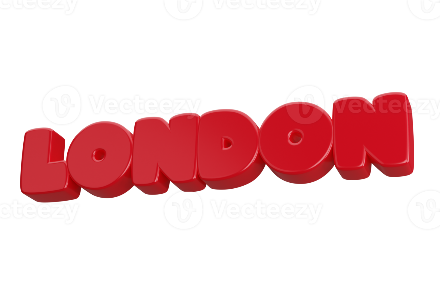 london 3d word text png