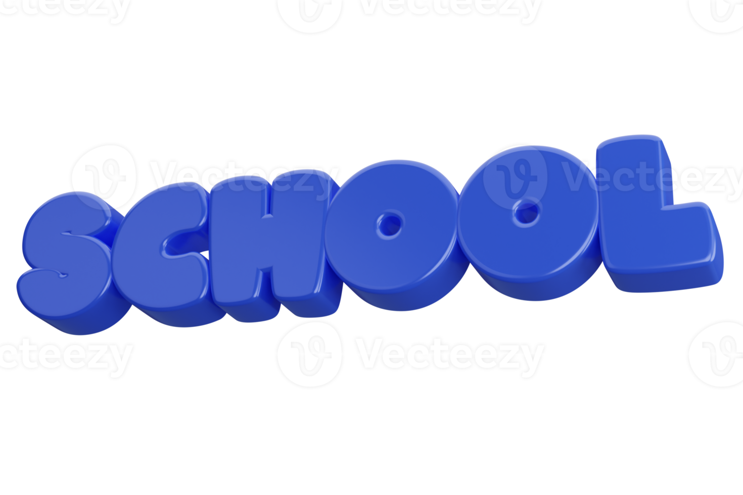 school 3d word text png