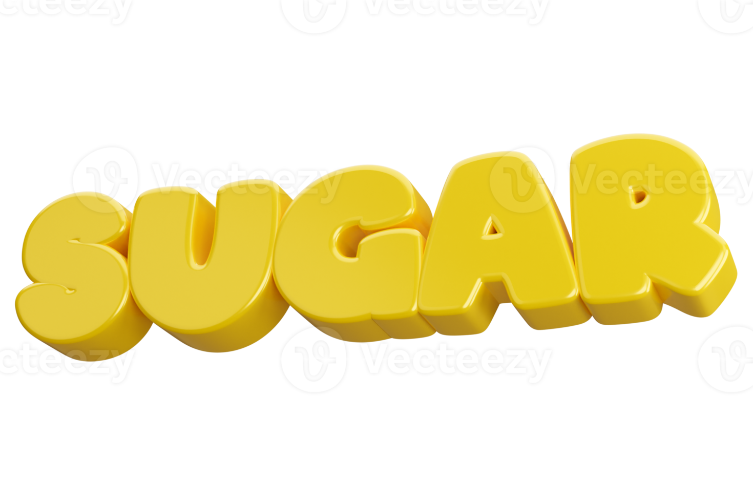 Zucker 3D-Worttext png
