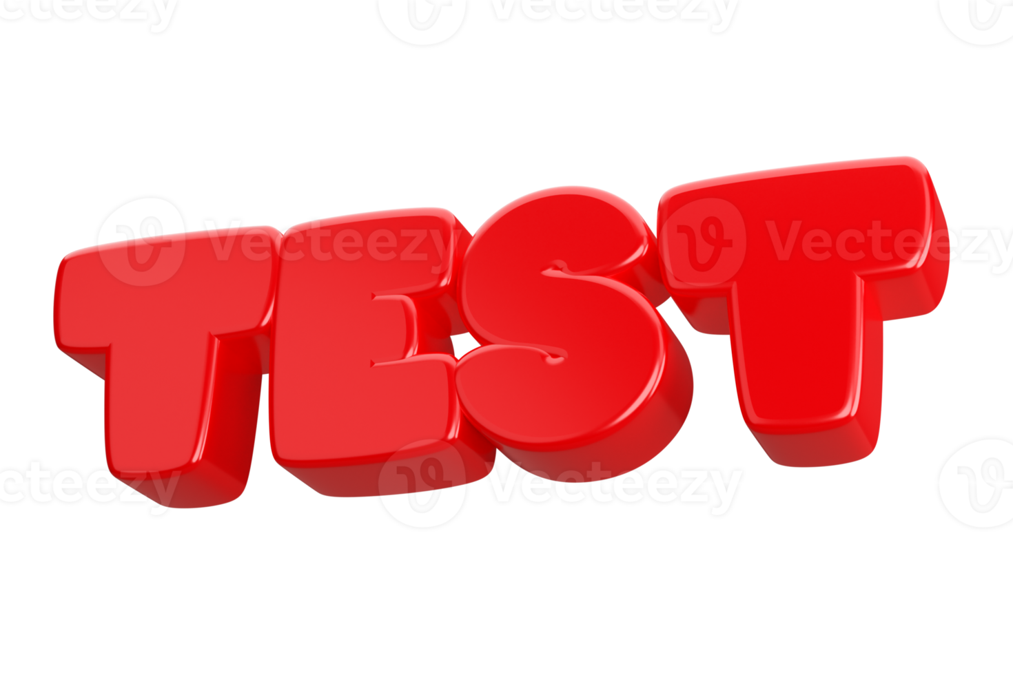 test 3d word text png