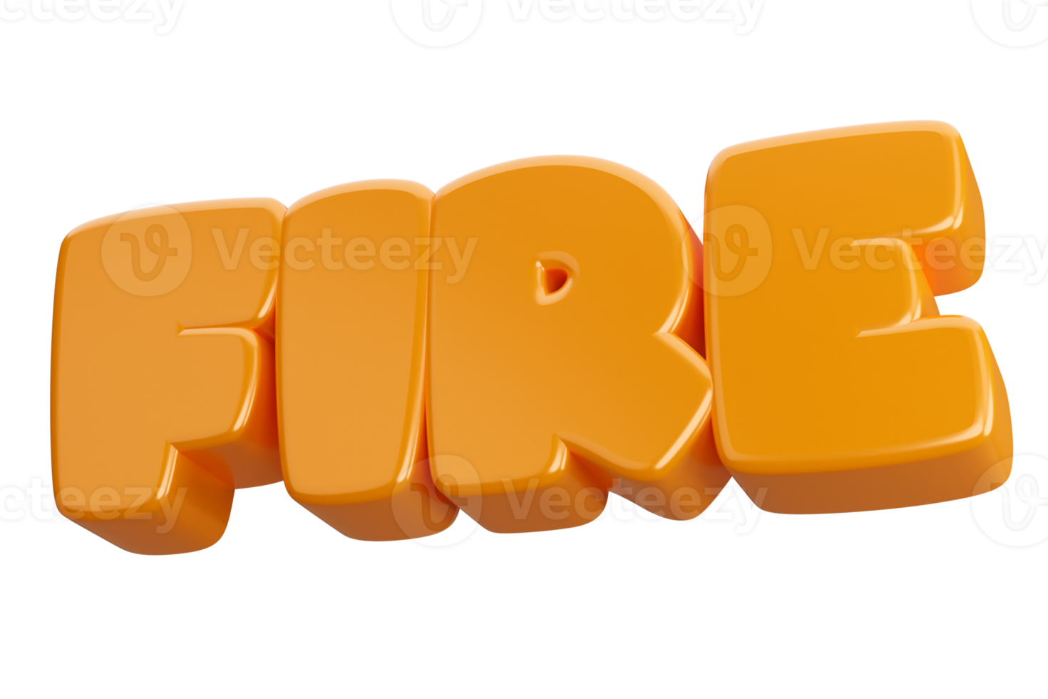 fire 3d word text png