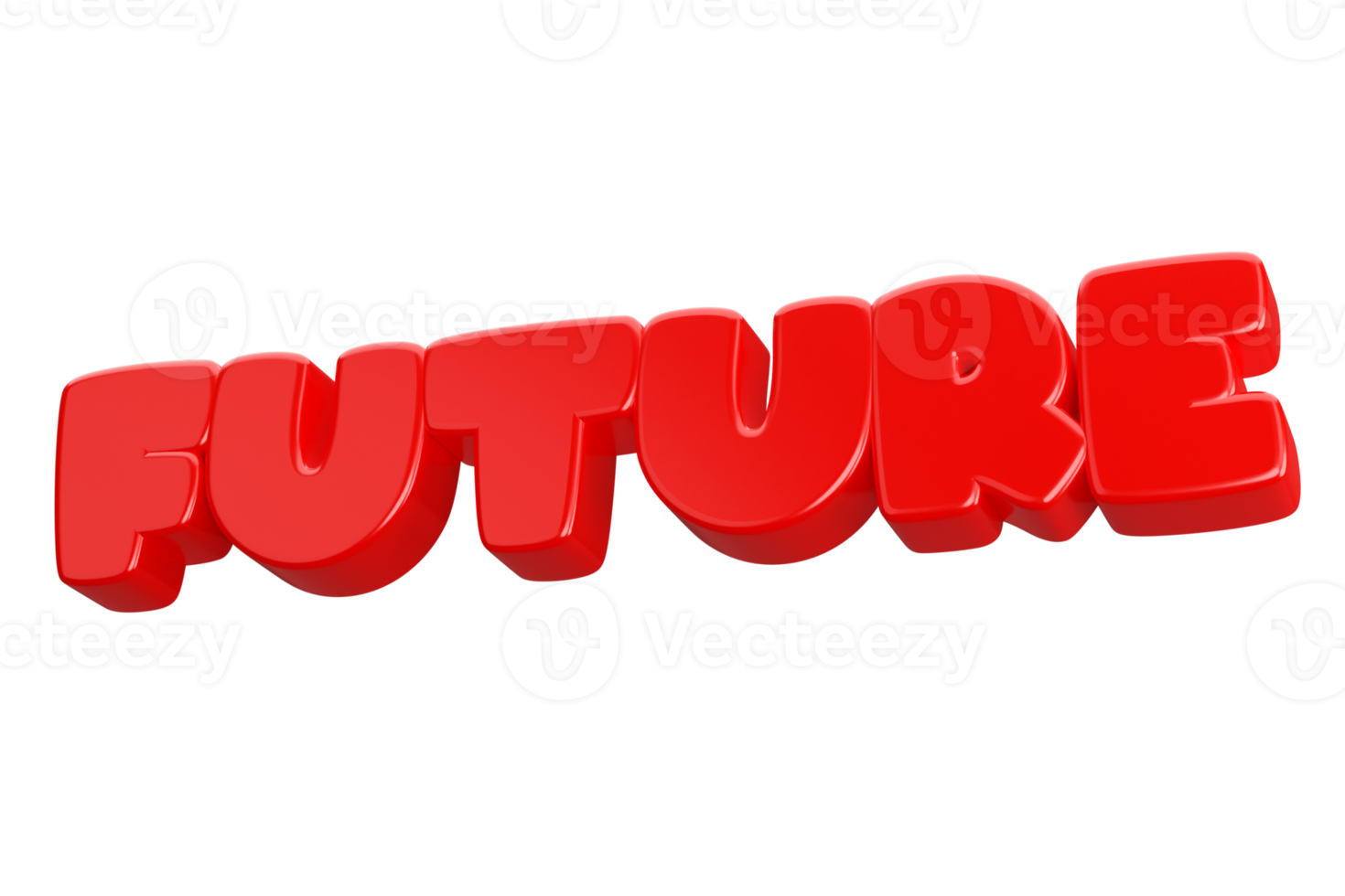 future 3d word text png