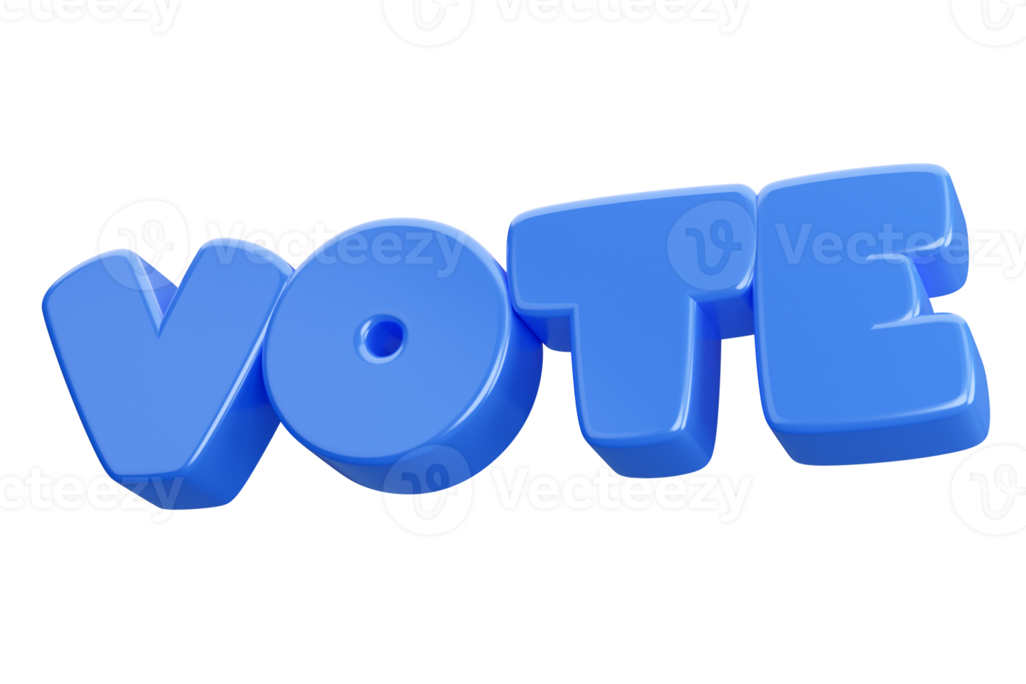 vote 3d word text png