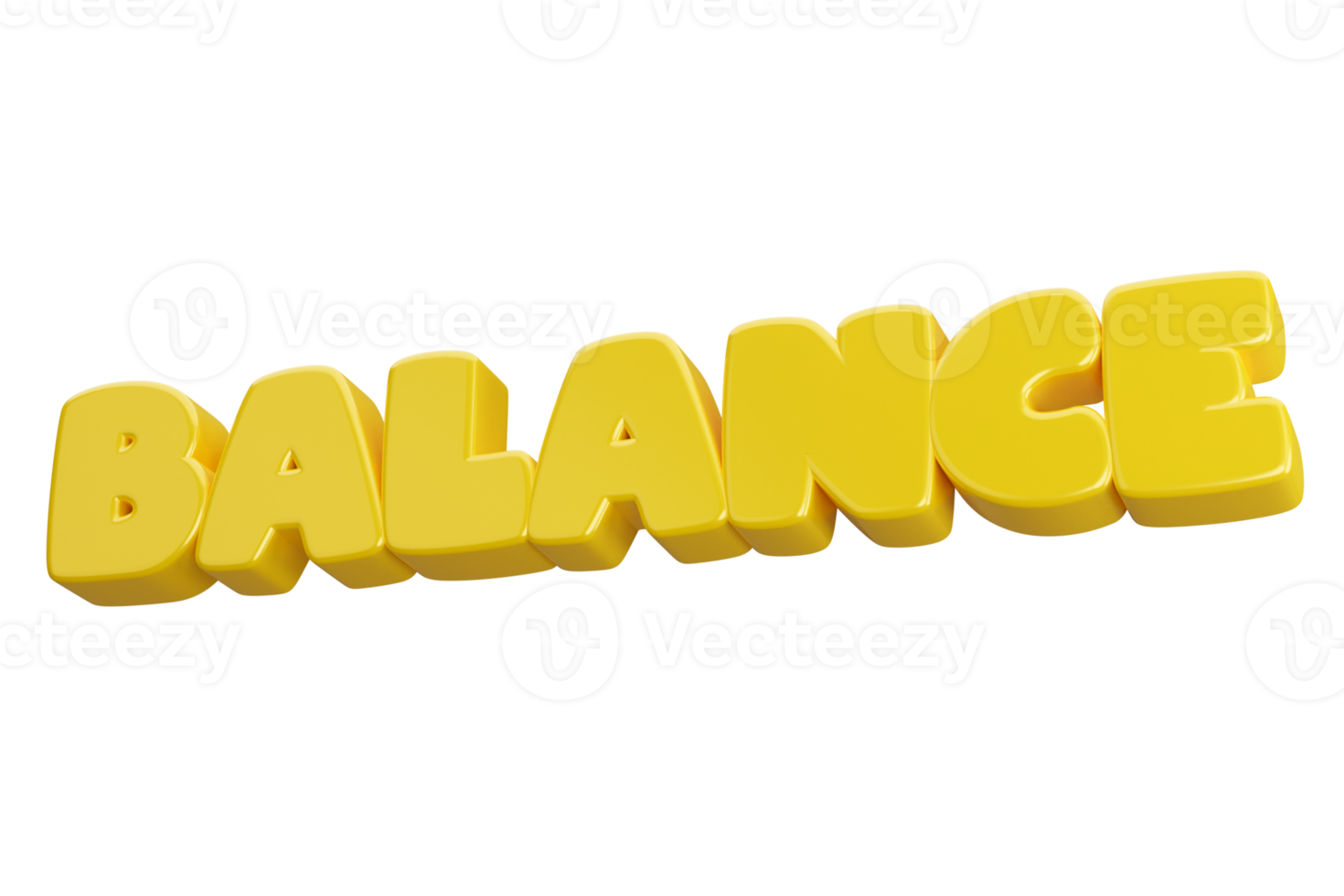 balance 3d word text png