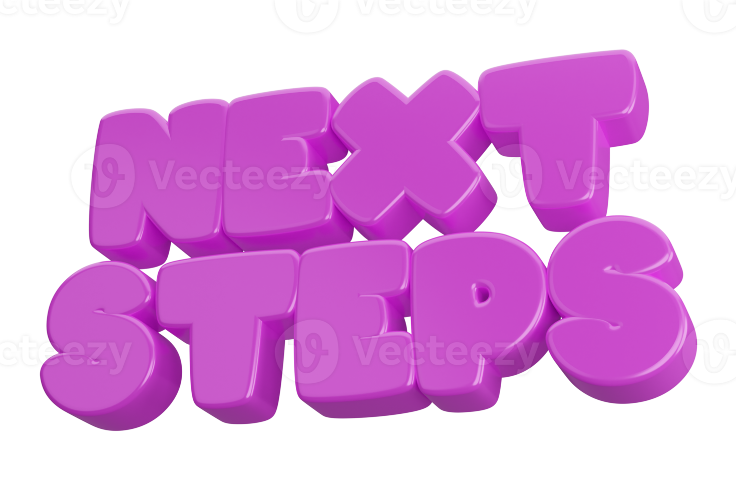 prochaines étapes texte 3d word png