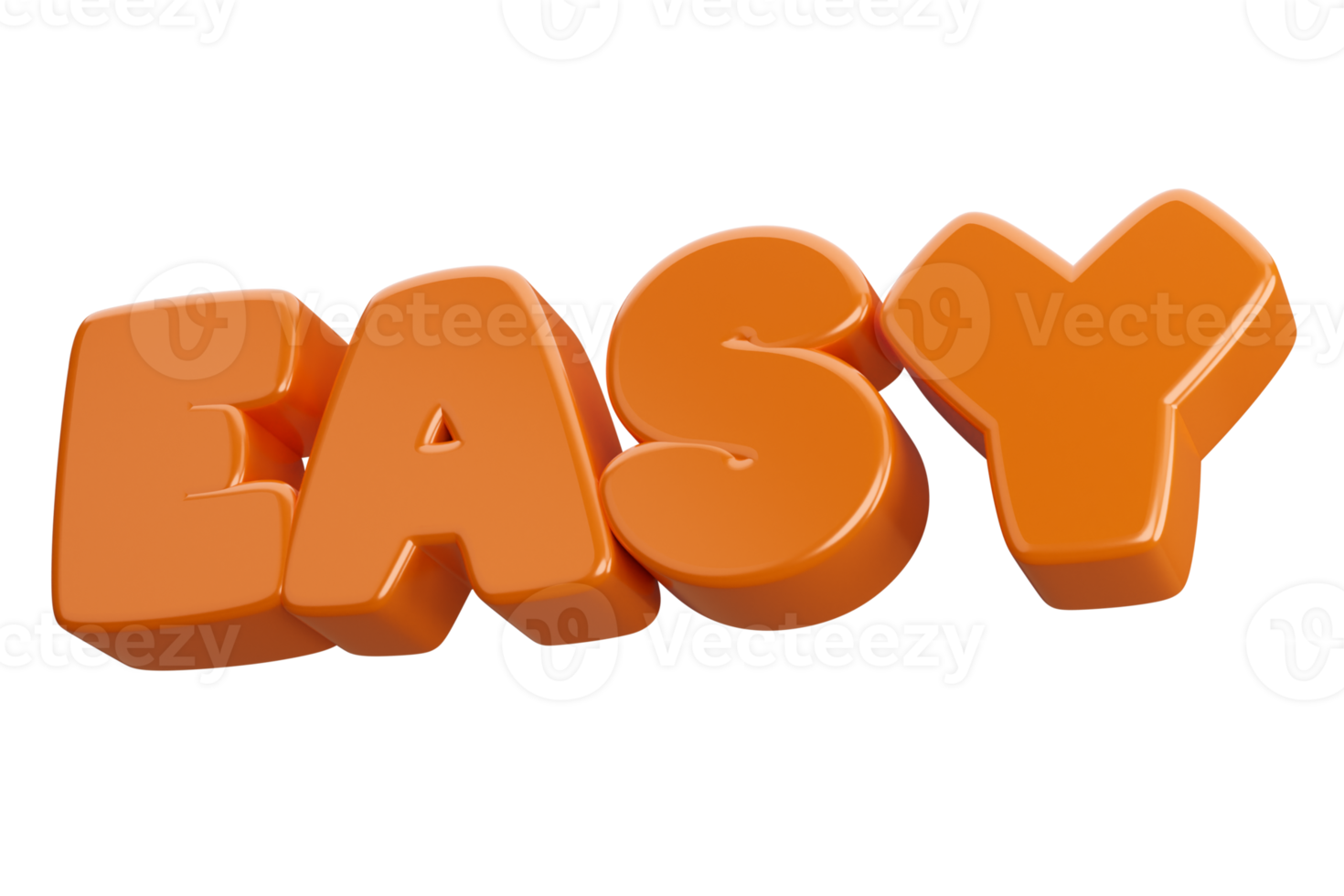easy 3d word text png